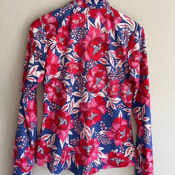 Sigrid Olsen Full Zip Light Golf/Tennis Jacket Sz Small Floral Print Vacation - Picture 6 of 8